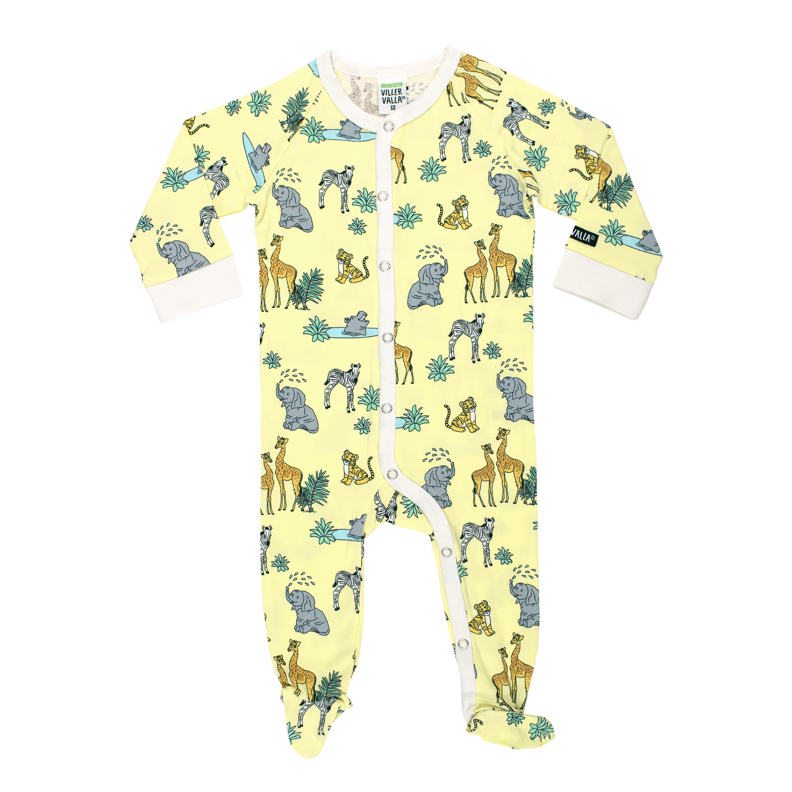 Villervalla - All-In-One with Feet - Safari - Lemon