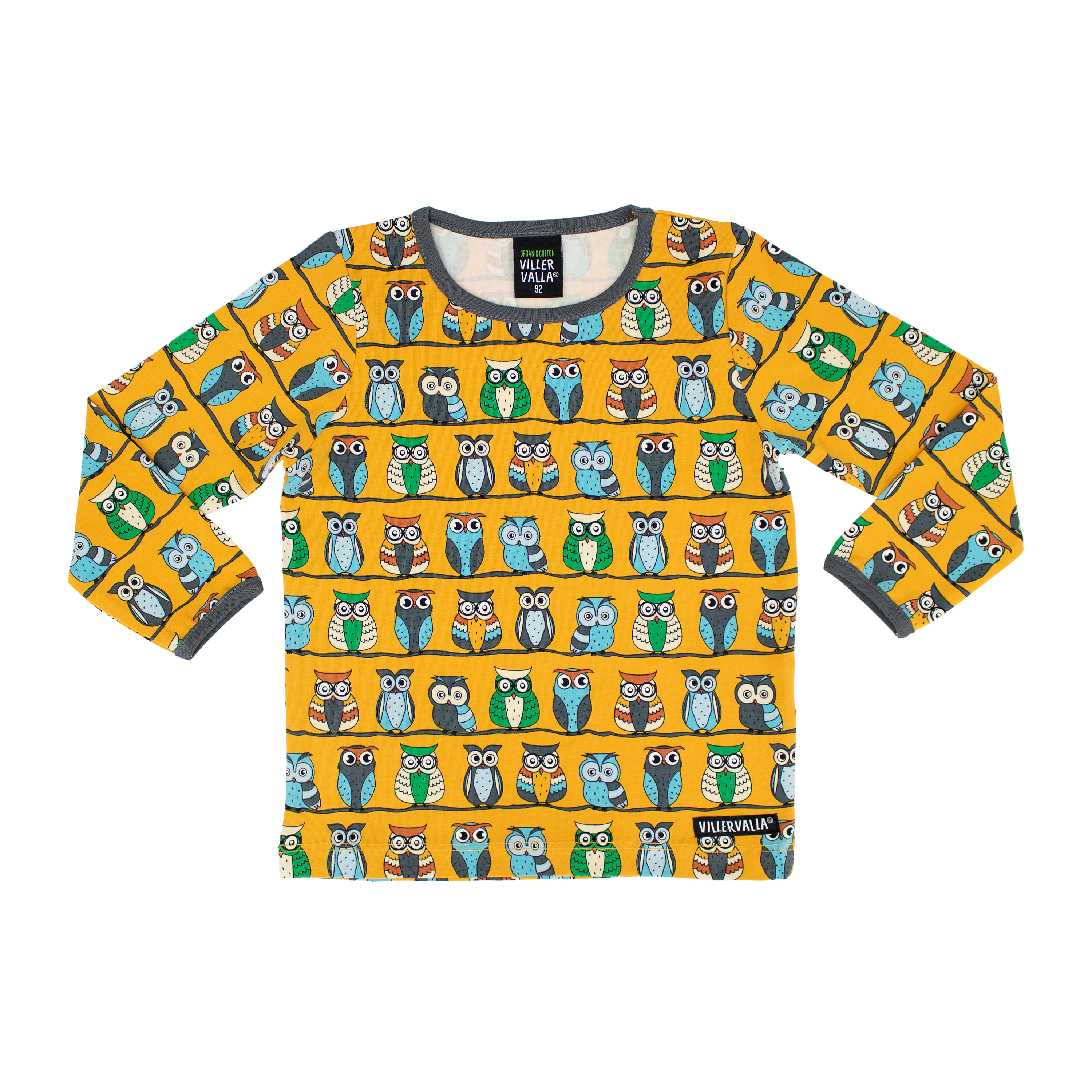 Villervalla - LS Tee - Owls - Saffron