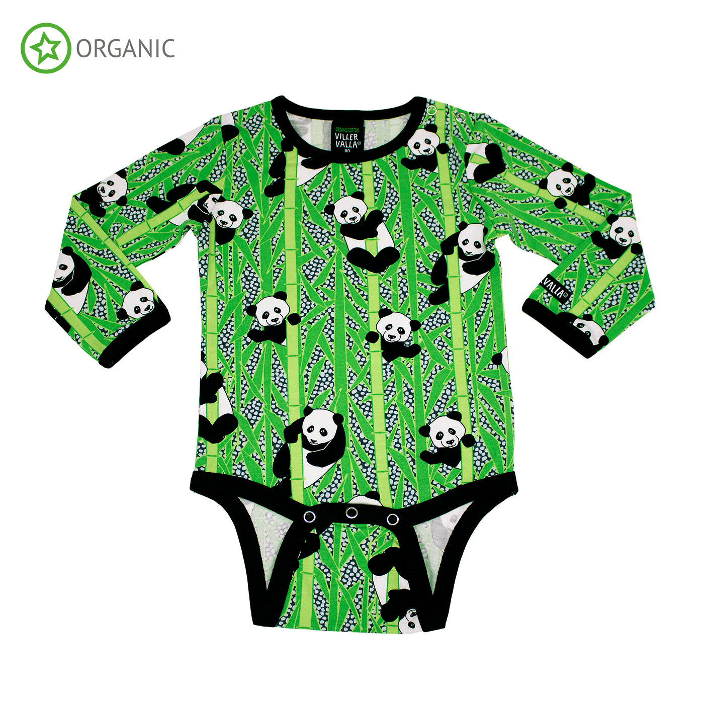 Villervalla - LS Bodysuit - Animal Print - Panda ** LAST SZ 68cm