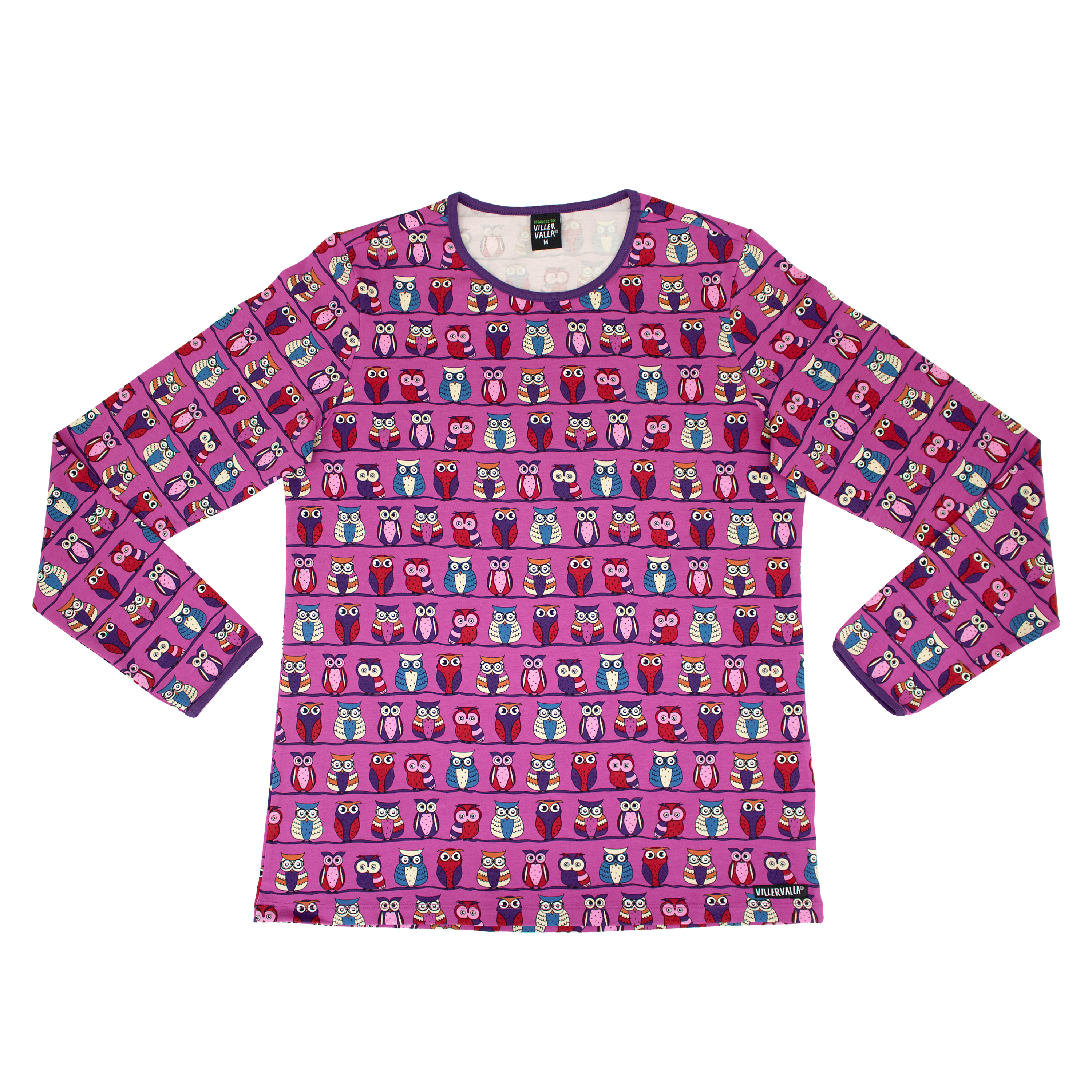 Villervalla - LS Tee - Owl - Lotus - Adult **LAST ONE sz L