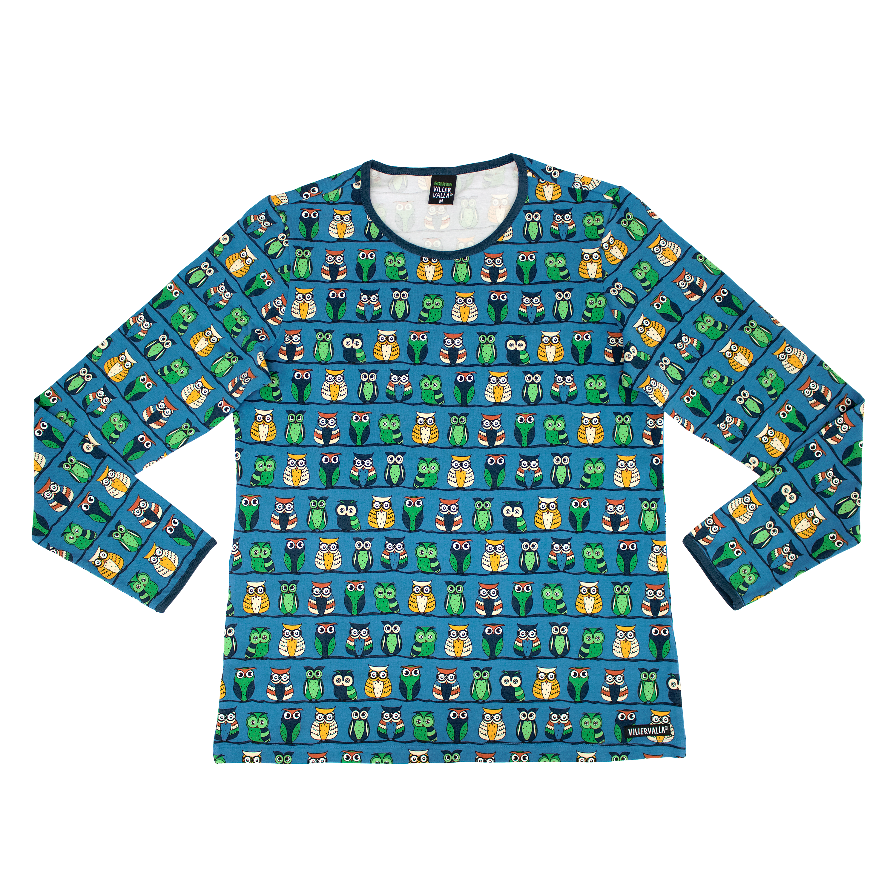 Villervalla - LS Tee - Owl - Marine - Adult