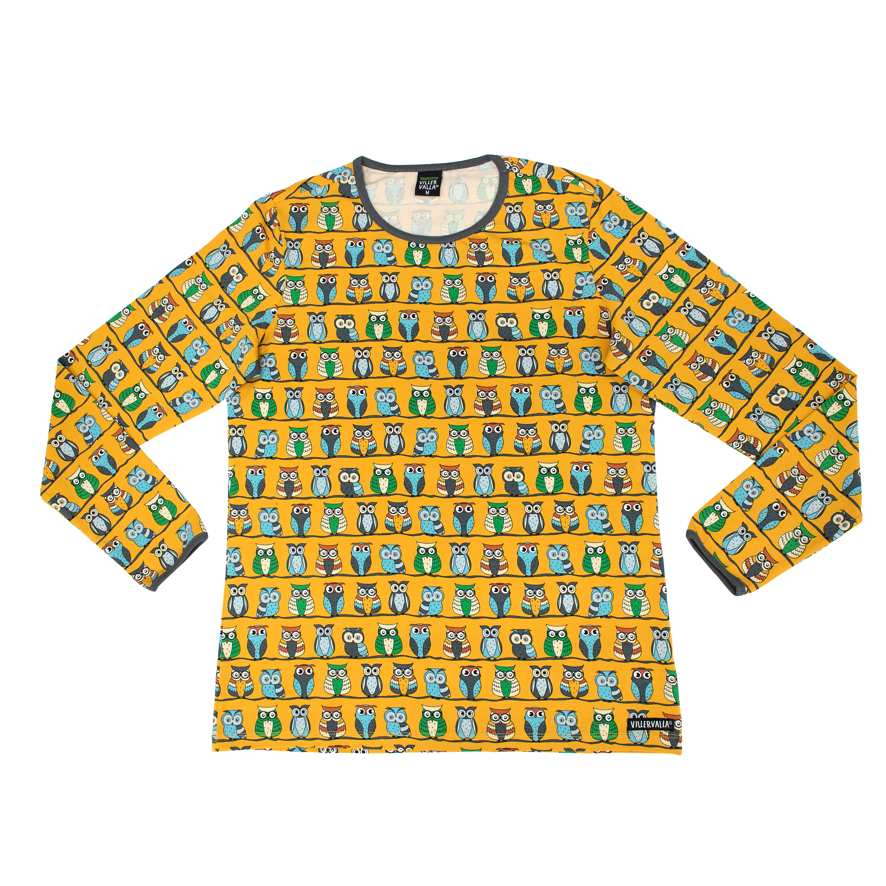 Villervalla - LS Tee - Owl - Saffron - Adult