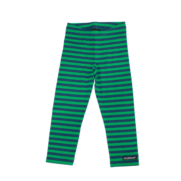 Villervalla - Leggings - Stripes - Palm/Marine