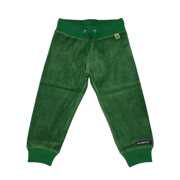 Villervalla - Relaxed Pants - Velour - Clover