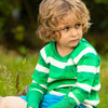 Alba - Our Favourite Rib Blouse - Kelly Green Stripes