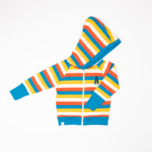 Alba - Alltime Zipper Hood - Mykonos Blue Stripes