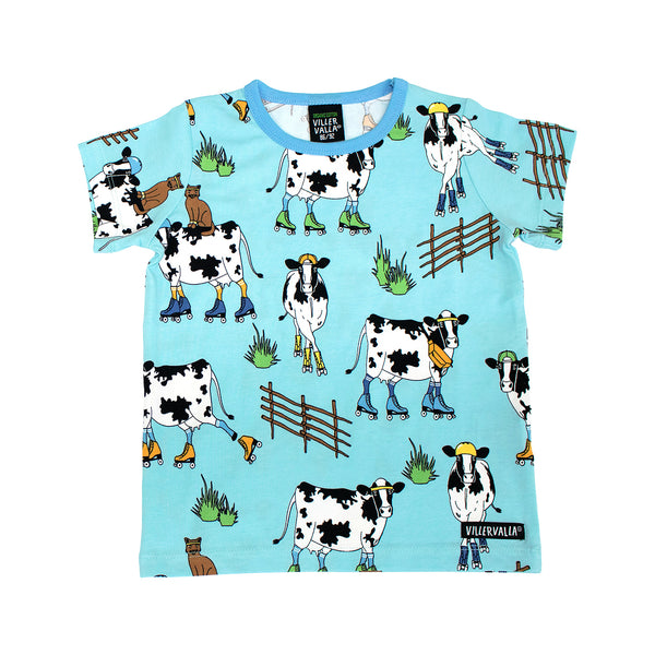 Villervalla - SS Tee - Roller Cow - Aqua