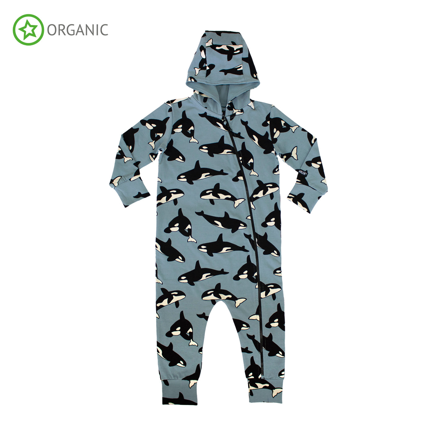 Villervalla - Onesie with Hood - Animal Print - Whale