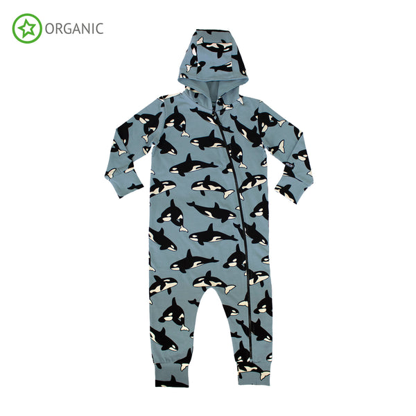 Villervalla - Onesie with Hood - Animal Print - Whale