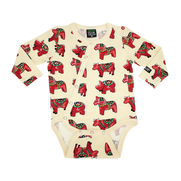 Villervalla - LS Bodysuit - Mixed Dala - Oat