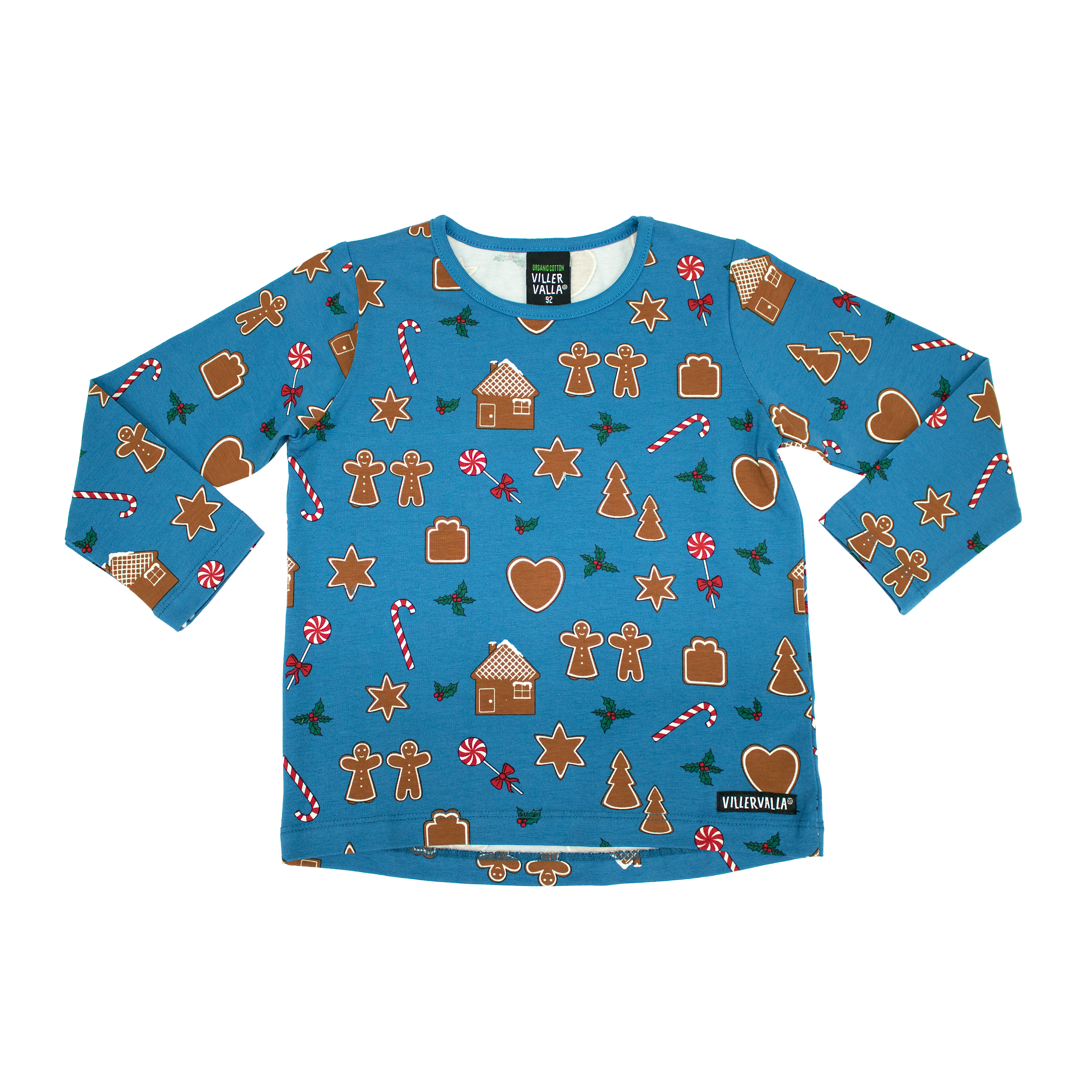 Villervalla - LS Relaxed Tee - Gingerbread - Marine