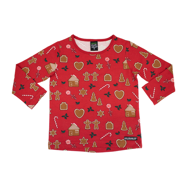 Villervalla - LS Relaxed Tee - Gingerbread - Tango