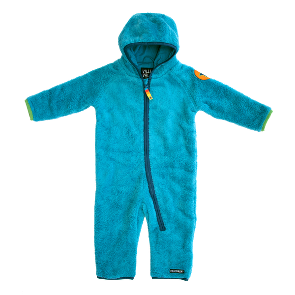 Villervalla - Lined Pile Fleece Suit - Fjord ** LAST SIZE 74/80cm