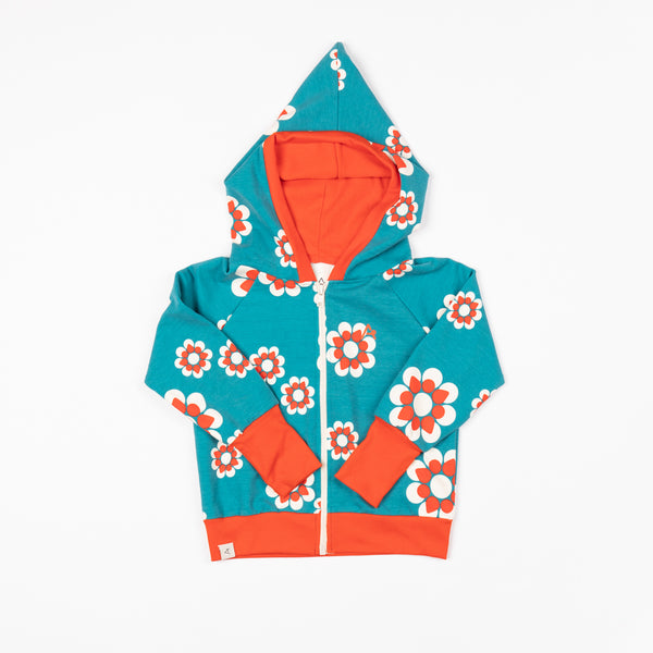 Alba - Alltime Zipper Hood - Biscay Bay Flower Heaven ** LAST ONE sz 134