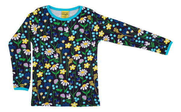 Duns Sweden LS tee - Midsummer Flowers - Purple