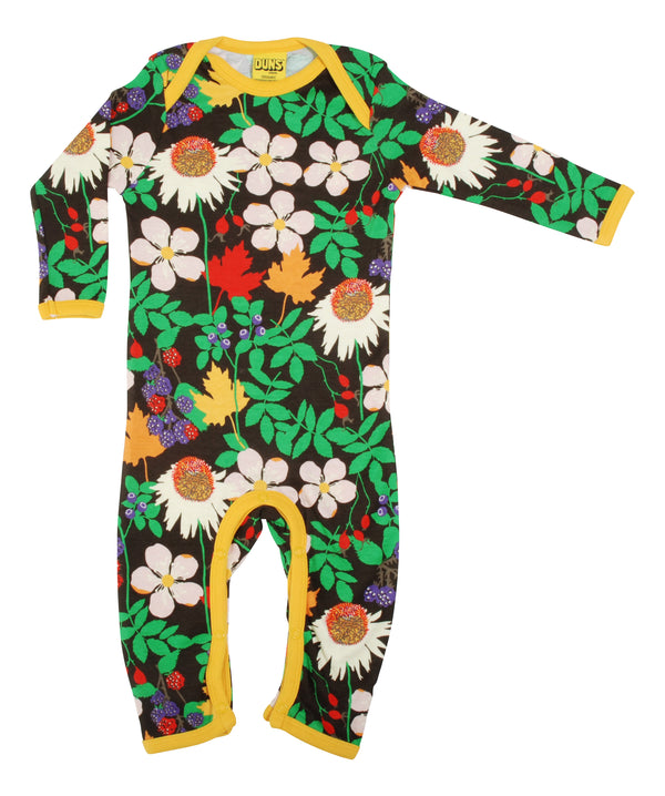 Duns Sweden - LS Suit - Autumn Flowers - Brown