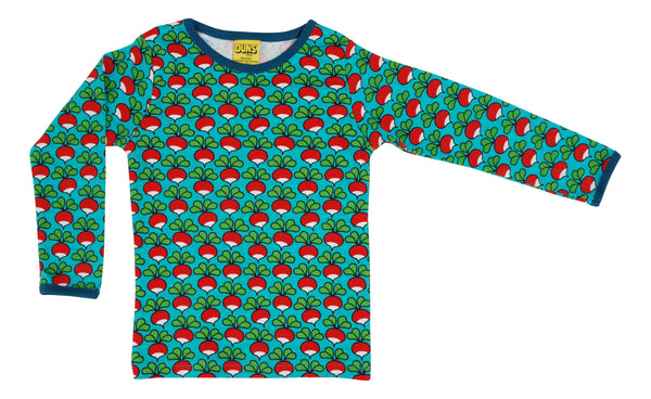 Duns Sweden - LS Tee - Radish - Peacock Blue