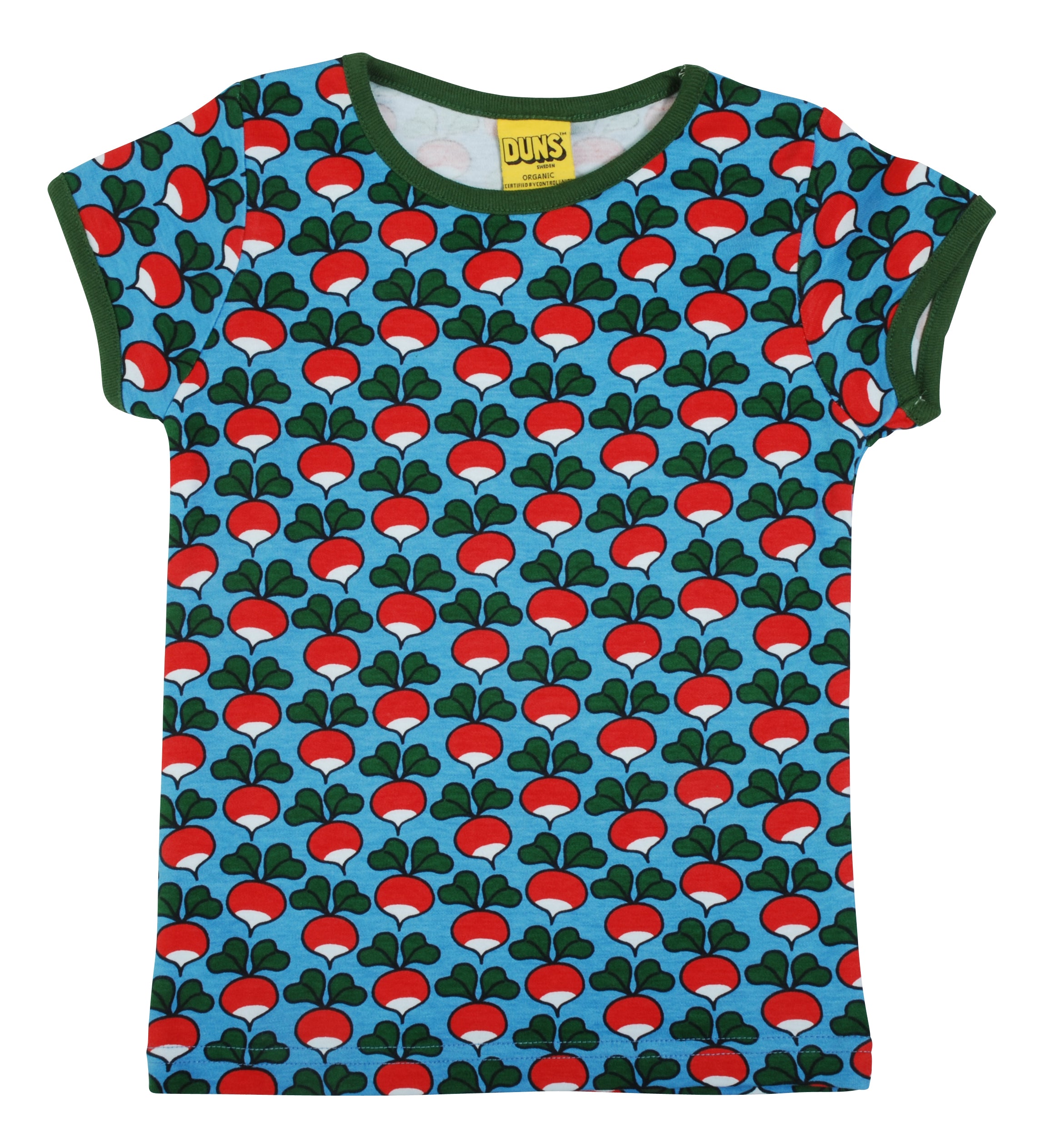 Duns Sweden SS Tee - Radish - Azure Blue