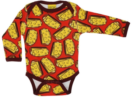 Duns Sweden LS body suit - Sandwiches - Red ** LAST ONE sz80cm **