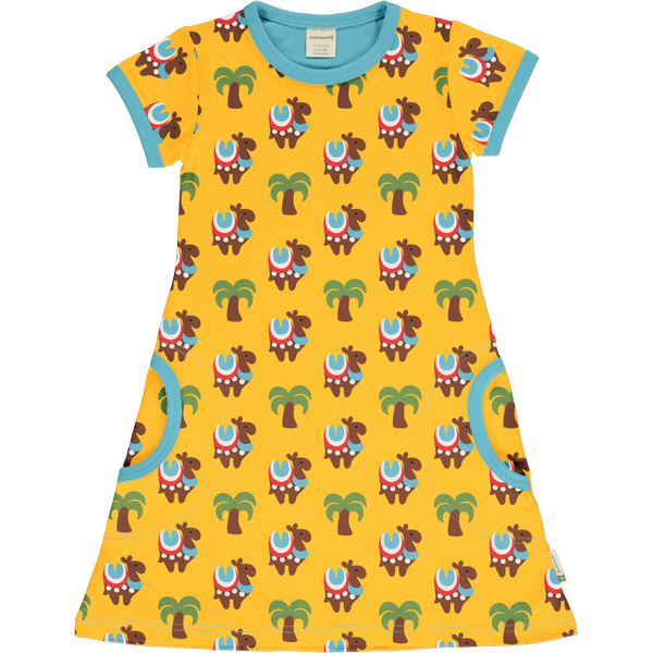 Maxomorra - SS Dress - Camel Caravan