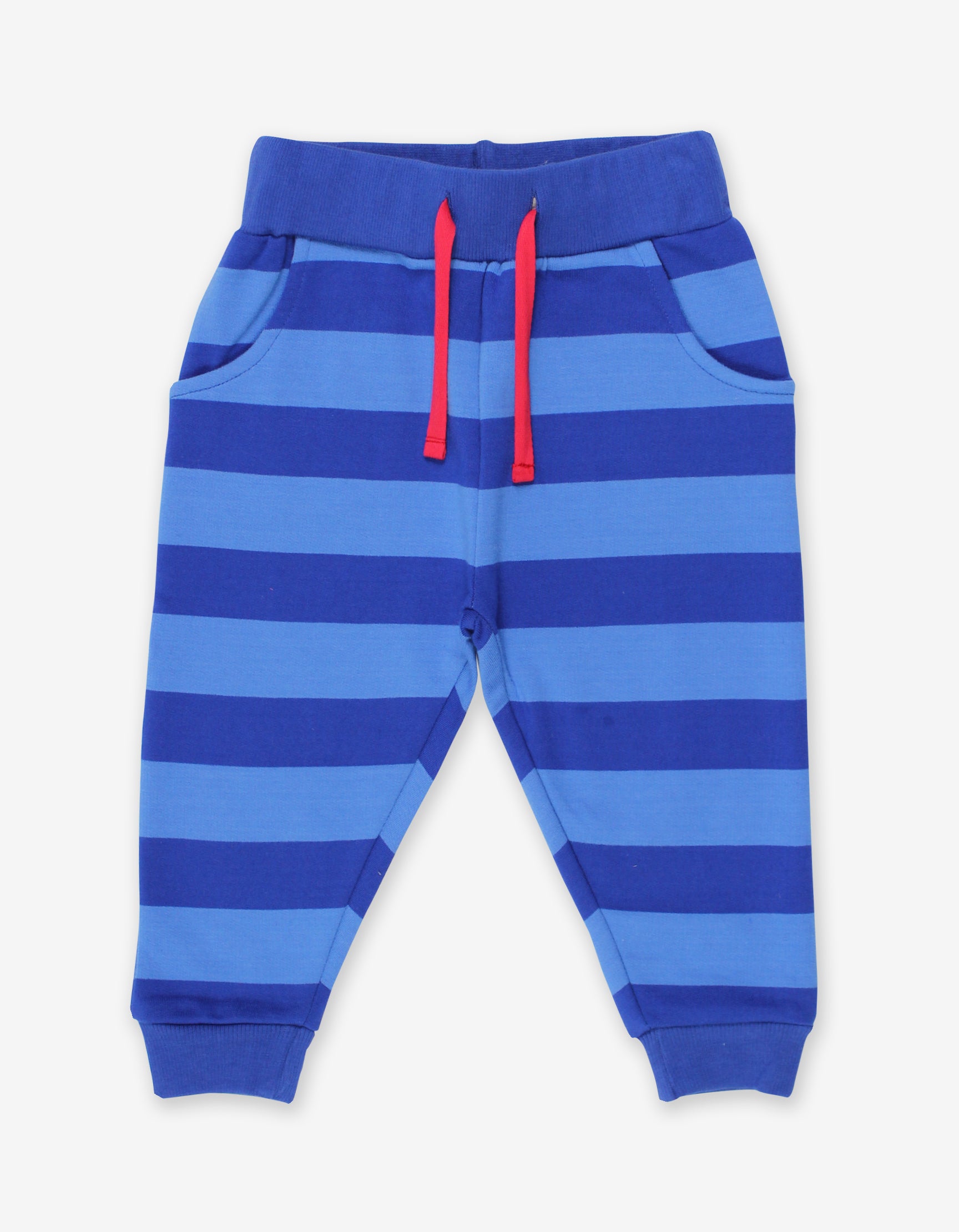 Toby Tiger - Organic Joggers - Striped Blue/Blue