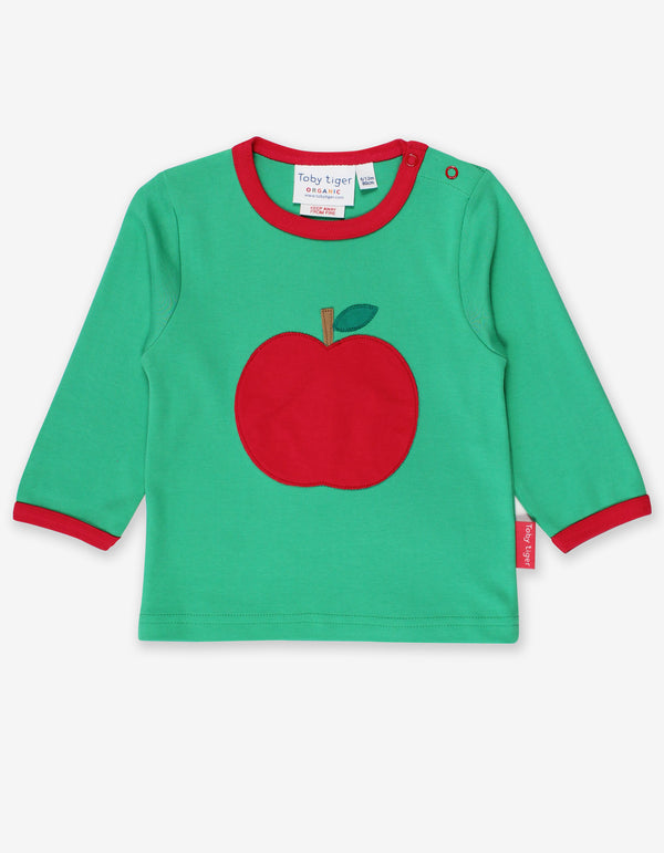 Toby Tiger - LS Tee - Organic Green Apple Applique
