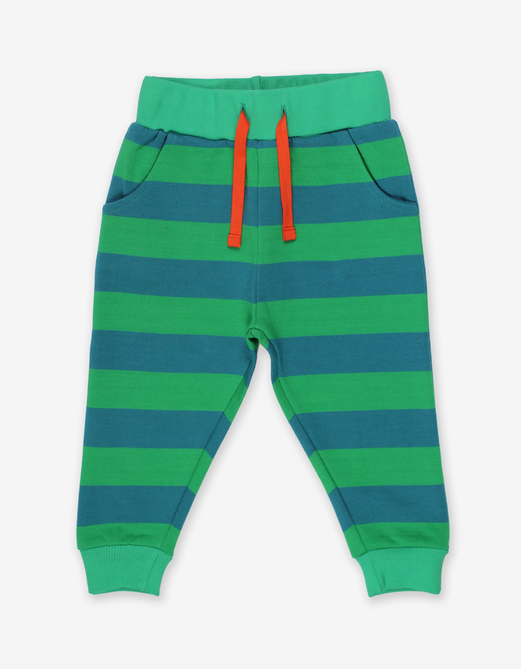 Toby Tiger - Organic Joggers - Striped Green/Green