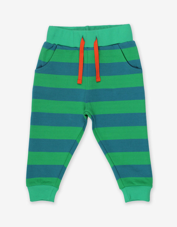 Toby Tiger - Organic Joggers - Striped Green/Green