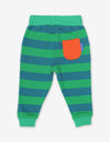 Toby Tiger - Organic Joggers - Striped Green/Green