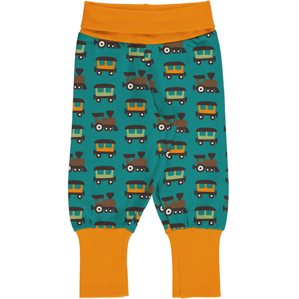 Maxomorra - Rib Pants - Train ** LAST SIZE 74/80cm