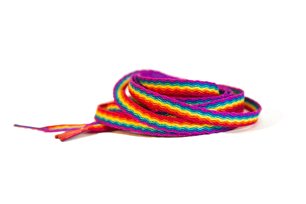 Pride Rainbow Shoelaces - Skater Laces 72 inch ** LAST ONE