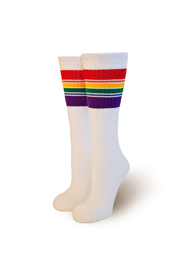 Pride Socks 19in white tubes - Adventure ** Restocked