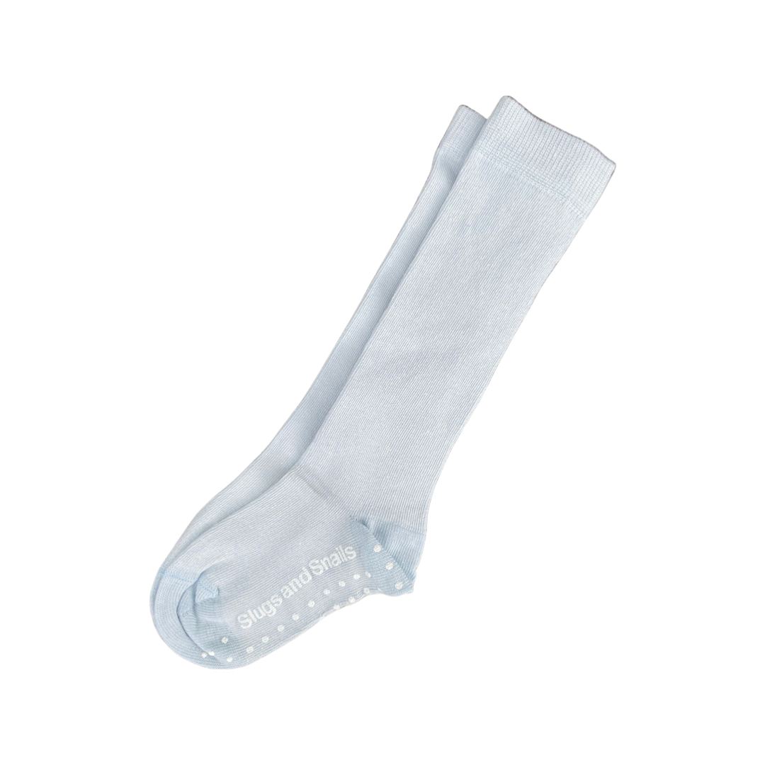 Slugs & Snails - Adult's Knee Socks - Block Colour - Raincloud