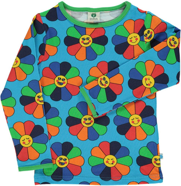 Smafolk - LS Tee - Flower - Ocean Blue