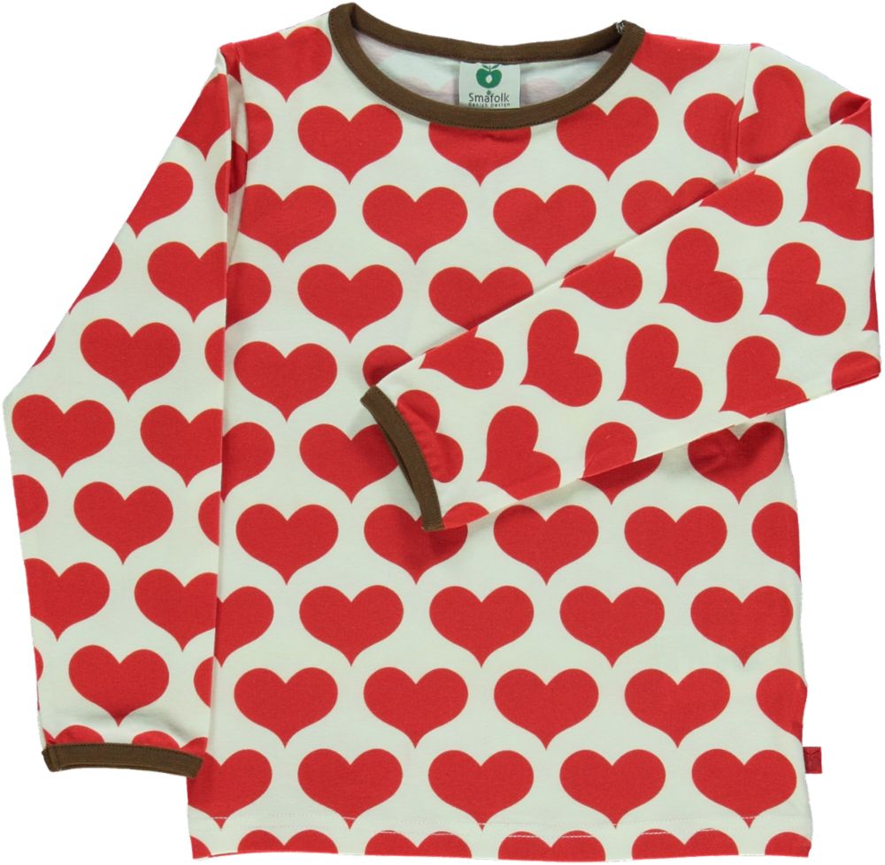 Smafolk - LS Tee - Hearts - Apple Red