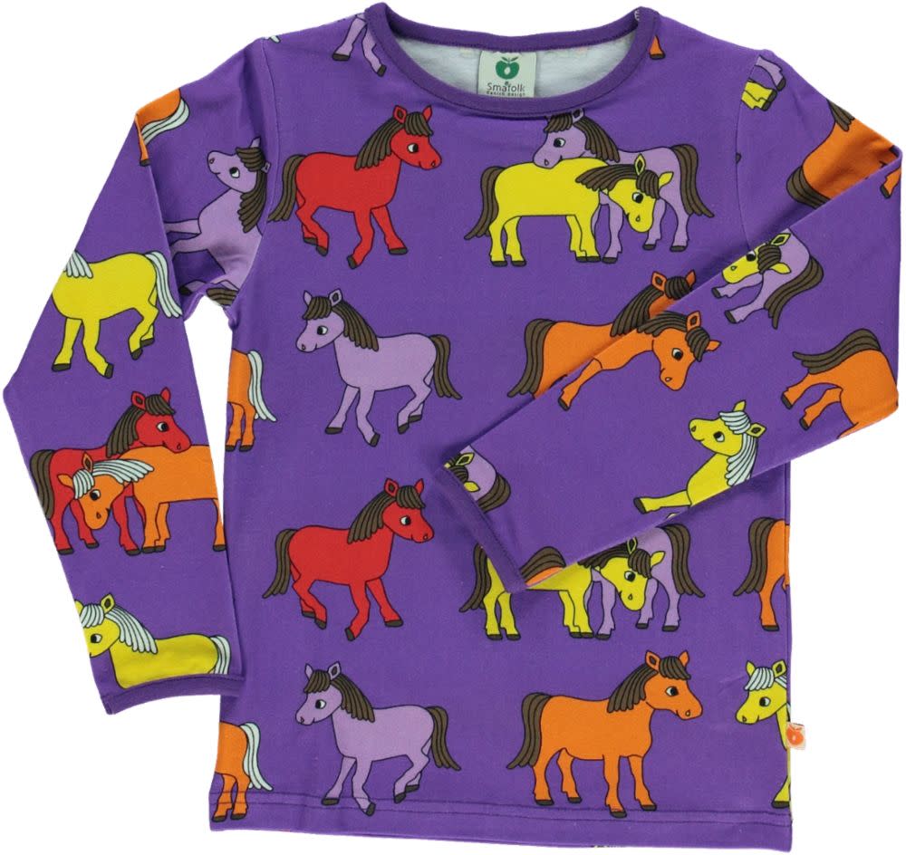 Smafolk - LS Tee - Horses - Purple