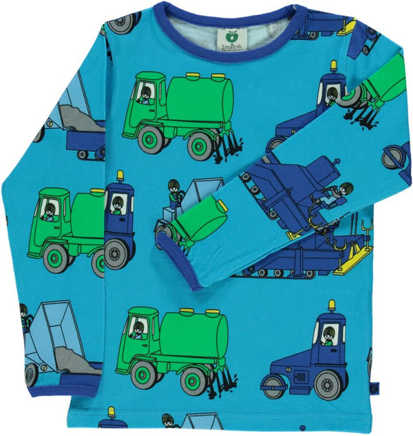 Smafolk - LS Tee - Machines - Ocean Blue