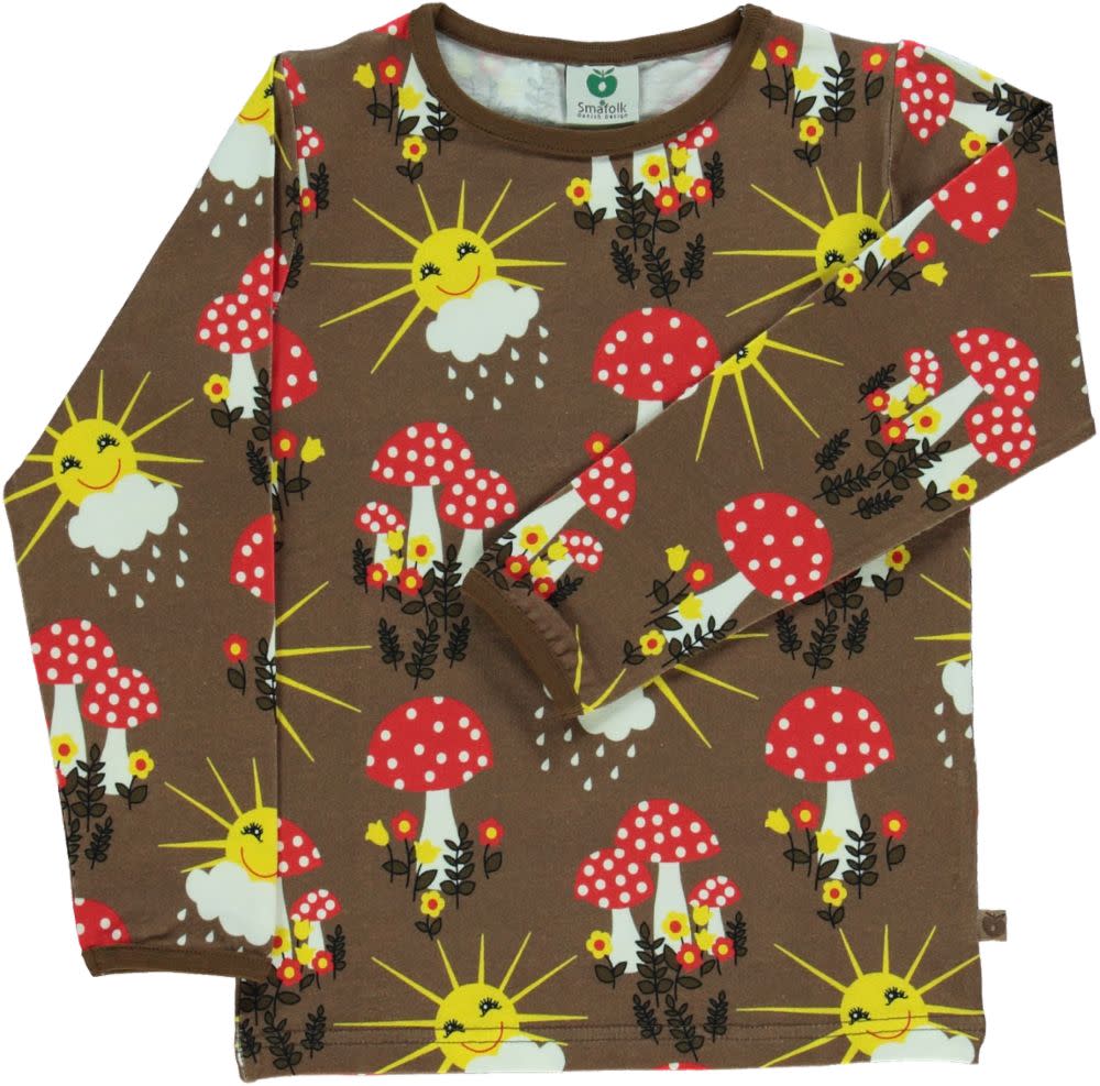 Smafolk - LS Tee - Sun Mushroom - Toasted Cocoa