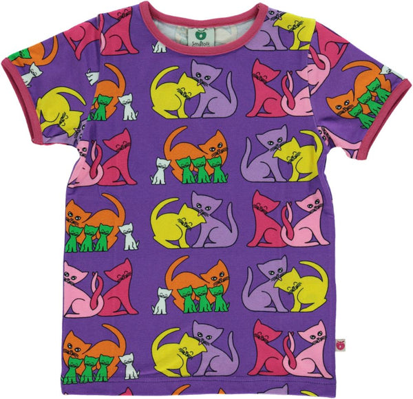 Smafolk - SS Tee - Cat - Purple Heart