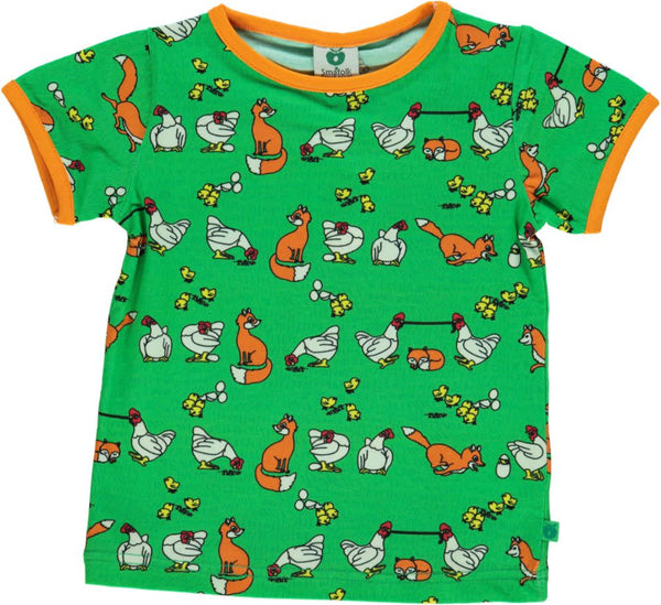Smafolk - SS Tee - Chicken & Fox - Green