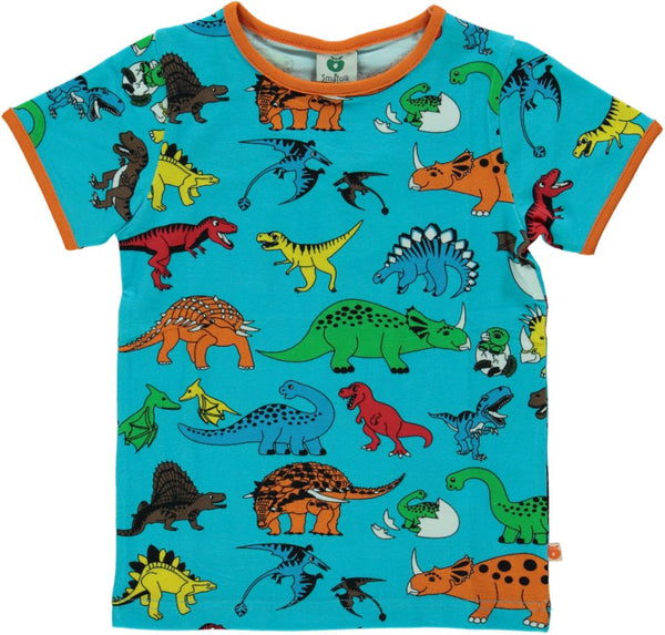 Smafolk - SS Tee - Dinosaur - Blue Atoll