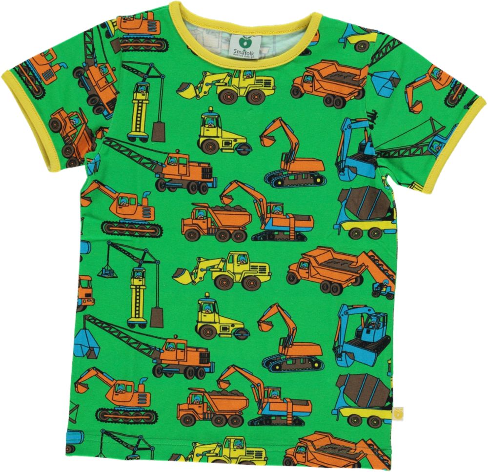 Smafolk - SS Tee - Machines - Green ** LAST SIZE - 1-2yrs