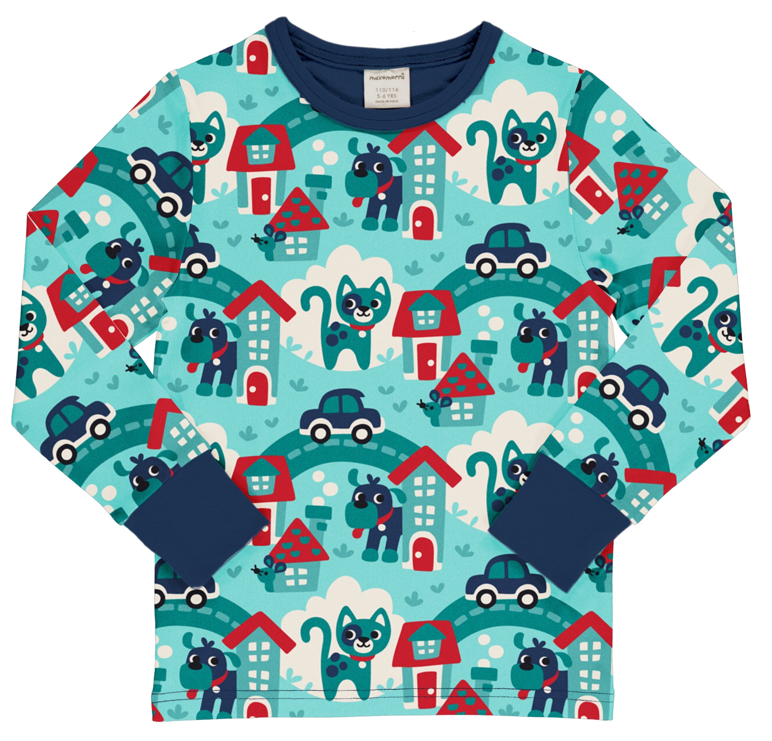 Maxomorra - LS Tee - Town ** LAST SIZE 86/92cm