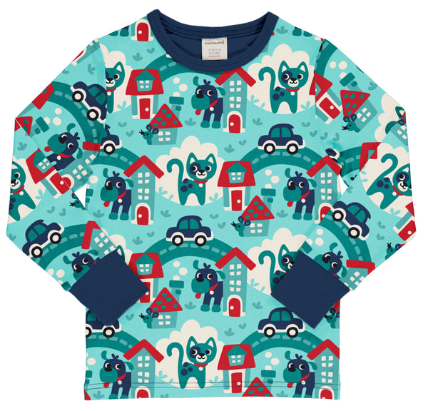 Maxomorra - LS Tee - Town ** LAST SIZE 86/92cm