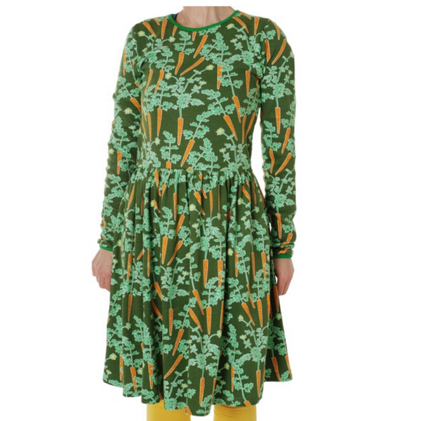 Duns Sweden LS Dress with Gathered Skirt - Carrots