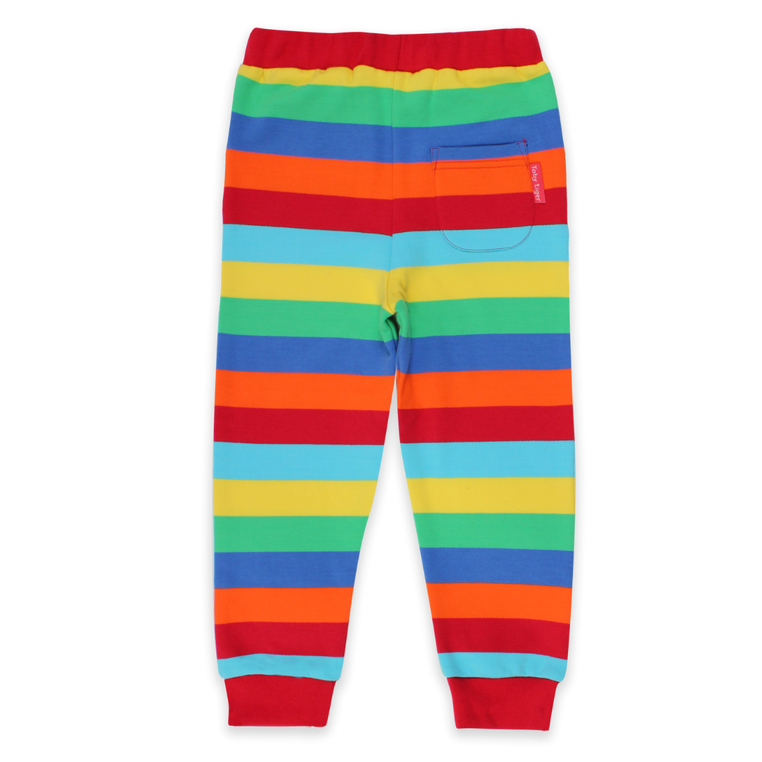 Toby Tiger - Organic Basics - Joggers - Multi Stripe ** LAST SIZE 80cm