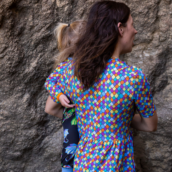Coddi & Womple - Adult Coco Dress - Rainbow Scales ** LAST ONE sz XS
