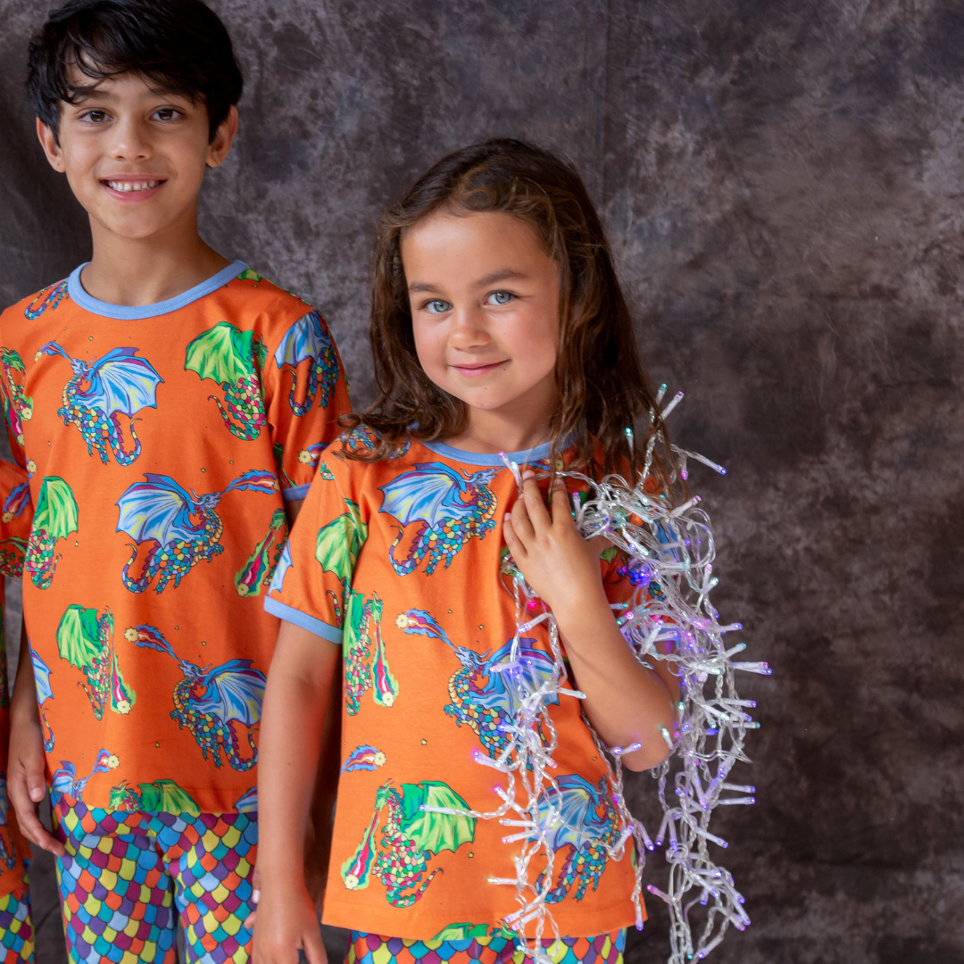 Coddi & Womple - SS Tee - Astrid and Orion - Orange ** LAST ONE!