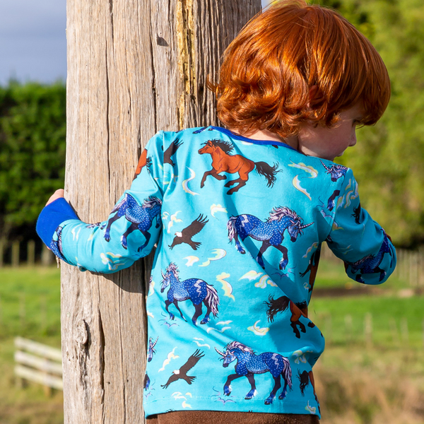 Coddi & Womple - LS Tee - Storm - Blue