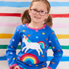 Toby Tiger - LS Tee - Organic Rainbow Unicorn Applique